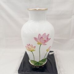 大倉陶園 舞妃蓮物語 花瓶 皇后陛下傘寿記念 フラワーベース 未使用品