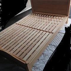 ★【ニトリ】ダブルベッドフレームのみ　木製　💳自社配送時🌟代引き可💳※現金、クレジット、スマホ決済対応※