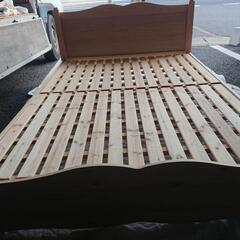 ★【ニトリ】ダブルベッドフレームのみ　木製　💳自社配送時🌟代引き可💳※現金、クレジット、スマホ決済対応※