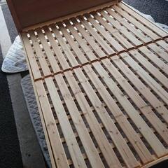 ★【ニトリ】ダブルベッドフレームのみ　木製　💳自社配送時🌟代引き可💳※現金、クレジット、スマホ決済対応※