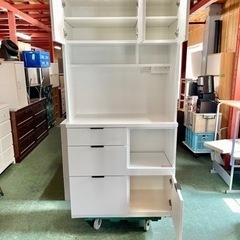 ニトリ　キッチンボード　食器棚　ホワイト 🌟激安‼️ニトリホワイトキッチンボード 食器棚 家具収納🌟
