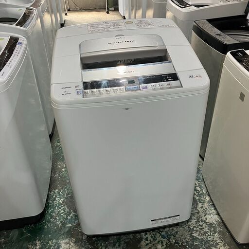 HITACHI 日立 全自動 洗濯機 BW-80TVE2  BeatWash ビートウォッシュ 8㎏ 2015年製 ●BA05W019