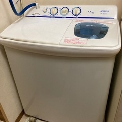 【無料】HITACHI   ２層式洗濯機　５.５kg