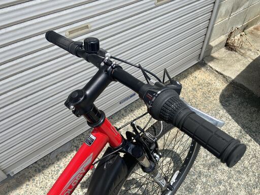 美品☆ マウンテンバイク 折りたたみ シマノ6段ギア 26インチ レッド 