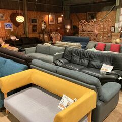 【愛品館市原店】レザーカウチソファ