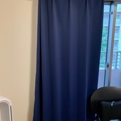 【ネット決済】カーテン6枚セット　紺色