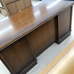 Wa487　カリモク　コロニアル両袖デスク