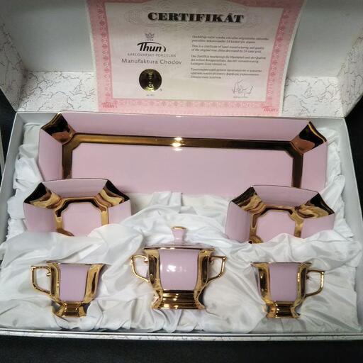 食器 新品 ショドフ H＆C ピンクポーセリン×金彩 ティーセット