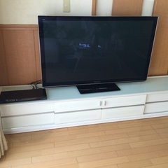 パモウナテレビ台　ローボード　白