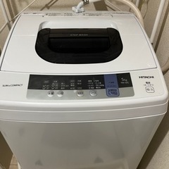 HITACHI全自動洗濯機5kg 2019年製で使用少なく綺麗です