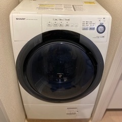 【譲ります】SHARP ES-S7B ドラム式乾燥洗濯機