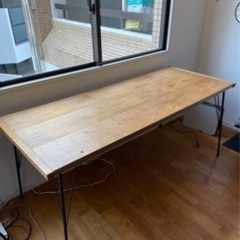 木製　テーブル　アイアン　