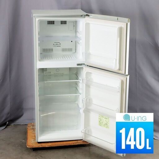 中古 冷蔵庫 2ドア 140L ファン式 訳あり特価 MORITA MR-F140D-NS 右開き FD1513