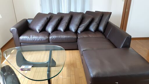 再値下げ　２万円　IKEA L字型ソファ　GRÖNLID グローンリード　合皮革