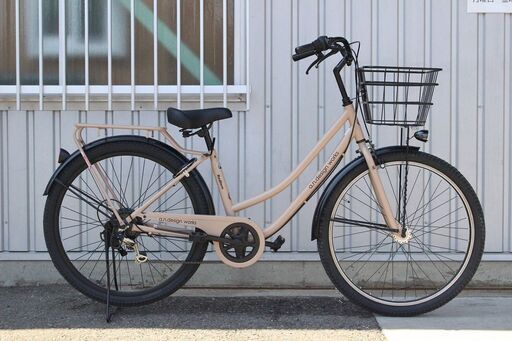 Redfern アンデザインワークス 自転車 27インチ 6段変速 オートライト カーキ 23-H001J
