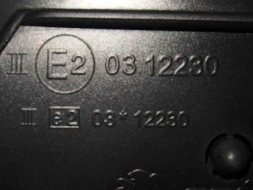 プジョー308（T9系）純正ドアミラー右側 黒ブラック/03*12230/10+3配線