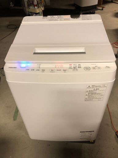 TOSHIBA 東芝 ZABOON 全自動洗濯機 AW-10SD8 2019年製 10kg ウルトラファインバブル洗浄W おしゃれ着トレー