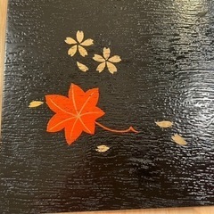 漆器 隅折盆 銘々皿 10枚セット バラ売り可 紅葉柄 業務用