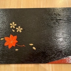 漆器　隅折盆　銘々皿　10枚セット　バラ売り可　紅葉柄　業務用