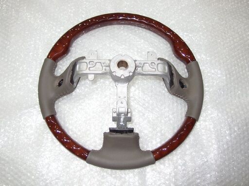 展示品 トヨタ10系ハリアー前期　社外ウッド＆レザーコンビステアリング ATT35-T ステアリングスイッチ付き車用 展示品 トヨタ10系ハリアー前期 社外ウッド＆レザーコンビステアリング