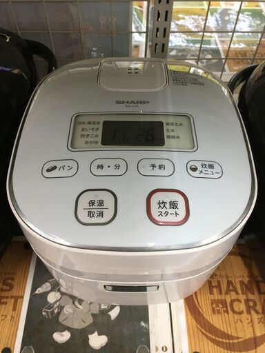 【中古品】シャープ SHARP 炊飯器 KS-C5K-W 2017年製 3合炊き