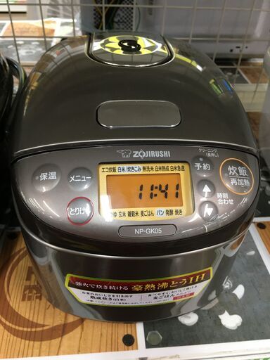 【中古品】象印 炊飯器 NP-GK05 IH式 2020年製 3合炊き
