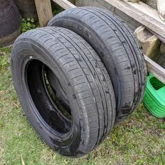 無料 中古タイヤ２本　YOKOHAMA　ECOS　165/65/R13