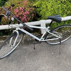 自転車　No.845　クロスバイク　ホワイト　ZESTAG　6段...