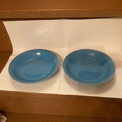 ブルーのお皿　２枚セット