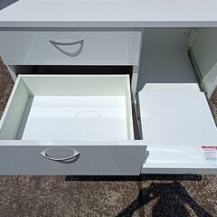 創愛ファニチュア 白エナメル塗装 レンジボード 食器棚『中古美品』W880