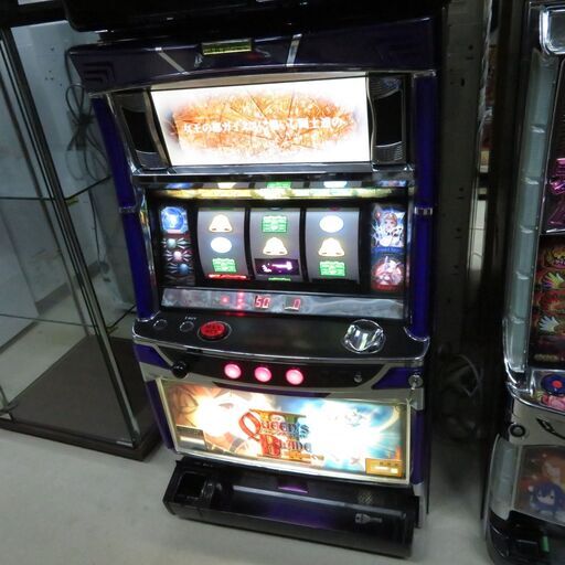 パチスロ実機 クイーンズブレイド2 王座を継ぐ者 コイン不用機 ドアキー付き スロット機 |江別市のリサイクルショップドロップ