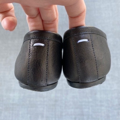 マルジェラ サイズ 36.5 ブラック ★MAISON MARGIELA TABI FLAT SHOES フラットシューズ