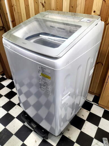 AQUA アクア 電気洗濯乾燥機 AQW-GTW100H ホワイト 10.0kg 上開き 縦型 2019年製