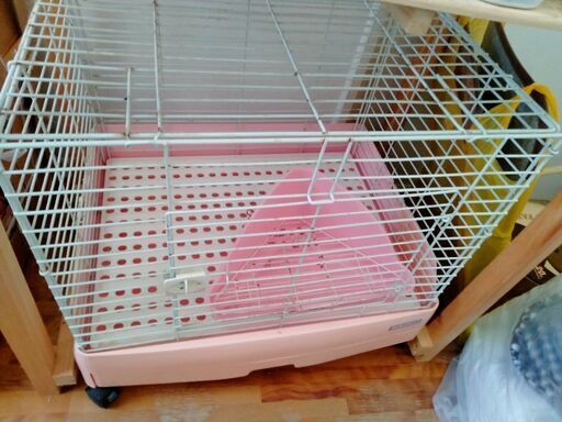 うさぎ用ゲージ、ロップイヤーが、ひと月使用