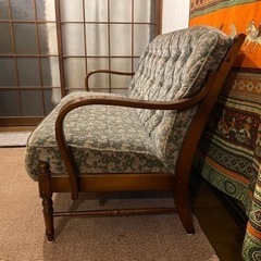 綺麗】カリモク 2人掛けソファ 花柄 karimoku