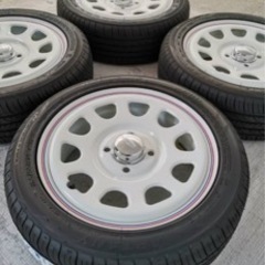 タイヤホイール４本セット　デイトナホワイトホイールです　無キズ　バリ山