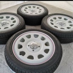 タイヤホイール４本セット　デイトナホワイトホイールです　無キズ　バリ山