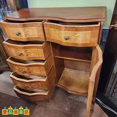 【愛品倶楽部柏店】丸脚 イタリア製 木象嵌 ミドルチェスト 天板塗装済