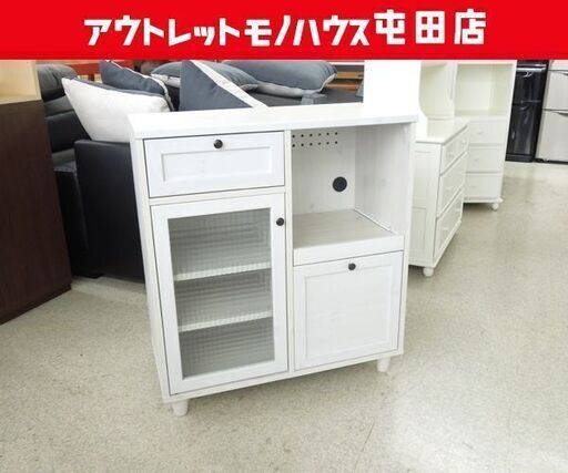 ミドルレンジボード 幅80cm 北欧 キッチン収納棚 ラック レンジラック キッチンカウンター ☆ 札幌市 北区 屯田
