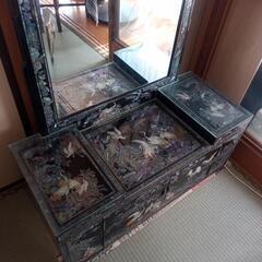 激レア!!昭和レトロ 希少韓国 螺鈿細工 鏡台 美品 韓国 螺鈿細工 鏡台