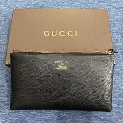 美品★GUCCI グッチ コスメポーチ 368881 525040 水色 ライトブルー大きめなので小物入れにもぜひオススメです！