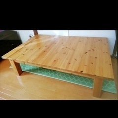IKEA パイン無垢材 ローテーブル