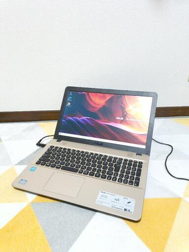 【激安！動作PC】 ASUS　オシャレなバイカラー♪　使いやすいテンキー付き♪　 ノートパソコン Windows10 DVD すぐに使える ネット PC ノート　無線LAN　Wi-Fi　中古
