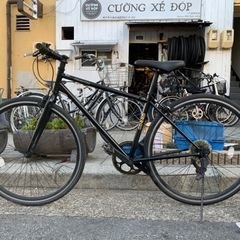 クロスバイク 700x28c 6変速 黒 美品 配達可能