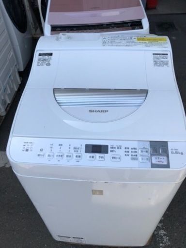 福岡市内配送無料　シャープ 5．5kg洗濯乾燥機 ホワイト EST5E4KW
