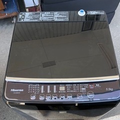 配送無料 ハイセンス製5.5kg中古全自動洗濯機 HW-G55E4KK