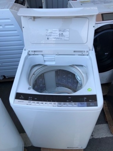 福岡市内配送無料　日立 全自動洗濯機 ビートウォッシュ 8kg ホワイト BW-V80A W