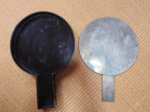 希少珍品！230年以上昔の銅の手鏡 アンティーク 骨董品