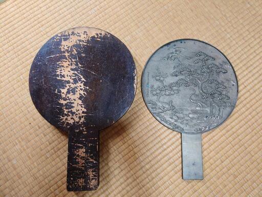 希少珍品！230年以上昔の銅の手鏡 アンティーク 骨董品