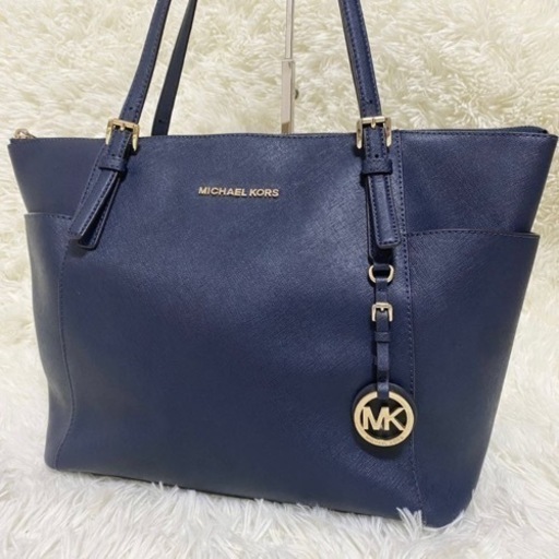 マイケルコース MICHAEL KORS トートバッグ   ネイビー A4可
